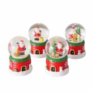 Schneekugel Hunky 7cm 4fach sortiert