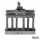 Muddastadt Brandenburger Tor Miniatur Metall klein 4cm