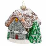 Iden Basic Baumschmuck Weihnachtshaus 7,5x10cm