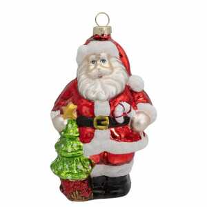Iden Basic Baumschmuck Weihnachtsmann 8x8x14cm