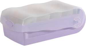 HAN Karteibox CROCO transluzent quer inkl. 100 Karten pastelllila A7