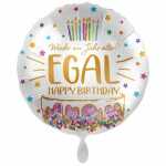 amscan Folienballon Egal Happy Birthday 43cm