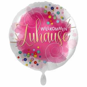 amscan Folienballon Willkommen Zuhause Konfetti 43cm