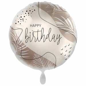 amscan Folienballon Natural Colour Birthday 43cm