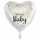 amscan Folienballon Welcome Baby Herz weiß 43cm