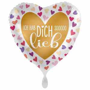 amscan Folienballon Ich hab Dich lieb