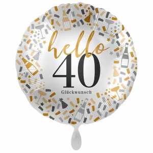 amscan Folienballon Hello 40 43cm