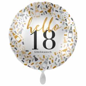 amscan Folienballon Hello 18 43cm