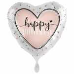 amscan Folienballon Glossy Heart Birthday 43cm