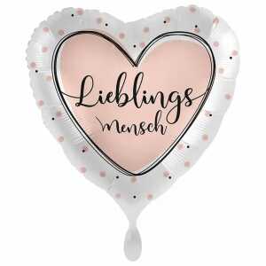 amscan Folienballon Lieblings Mensch Herz 43cm