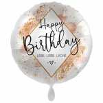 amscan Folienballon Birthday Smooth Watercolor 43cm