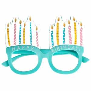amscan Partybrille Happy Birthday blau