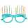amscan Partybrille Happy Birthday blau