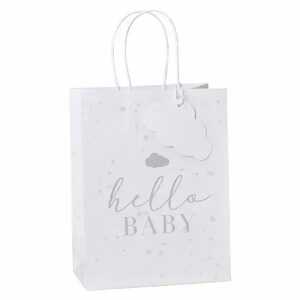 amscan Geschenktasche Hello Baby weiß
