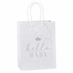 amscan Geschenktasche Hello Baby weiß