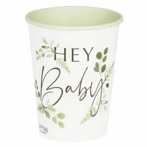 amscan Pappbecher Hey Baby 8 Stück