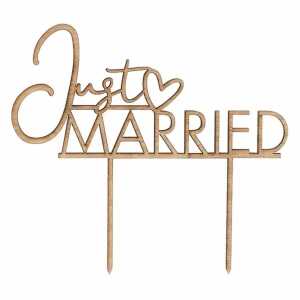 amscan Cake Topper Just Married Holz