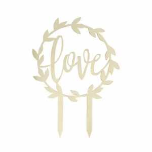 amscan Cake Topper Acryl gold 5055995983970