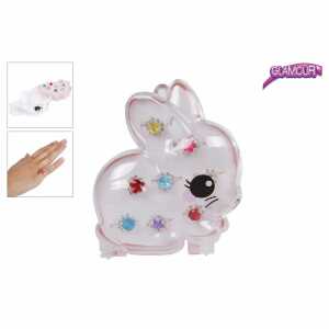 Kinderringe Glamour 8 Stück Hasenbox