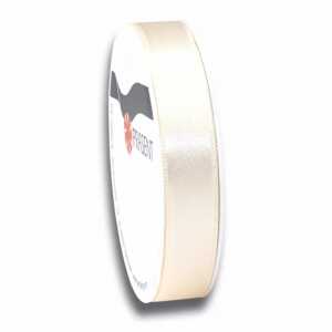 PRÄSENT Satinband auf der Rolle creme 15mmx5m