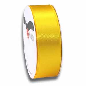 PRÄSENT Satinband auf der Rolle gelb 25mmx5m