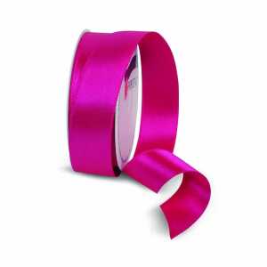 PRÄSENT Satinband auf der Rolle magenta 25mmx5m