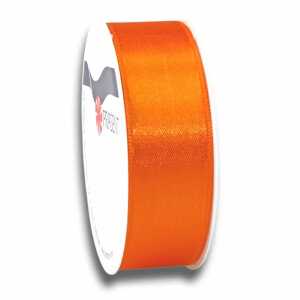 PRÄSENT Satinband auf der Rolle orange 25mmx5m