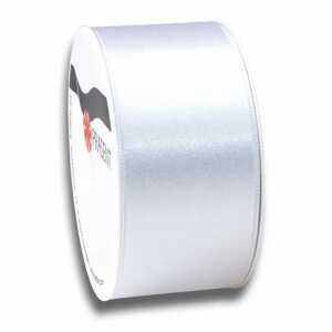 PRÄSENT Satinband auf der Rolle weiß 40mmx5m