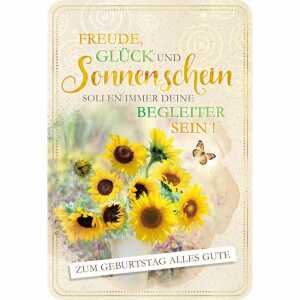 Kurt Eulzer Glückwunschkarte Geburtstag Sonnenblumen