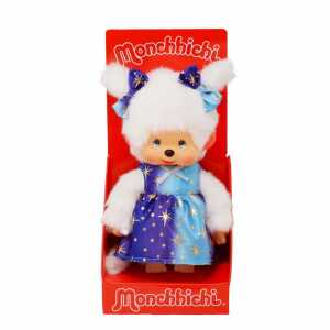 Monchhichi Plüschfigur Mädchen mit Sternenlicht Kleid 20cm