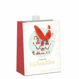 Geschenktasche Wichtel 26x32x12cm