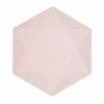 amscan Teller hexagonal pink 26,1x22,6cm 6 Stück