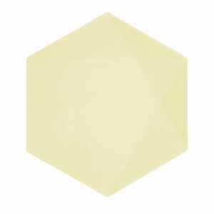 amscan Teller hexagonal gelb 26,1x22,6cm 6 Stück
