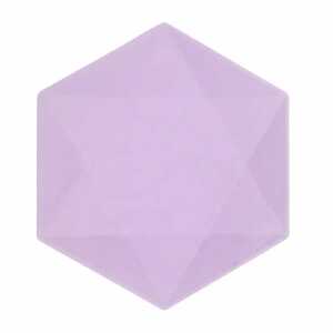 amscan Teller hexagonal lila 26,1x22,6cm 6 Stück