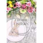 Kurt Eulzer Glückwunschkarte Ostern Teller Blumen