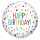 amscan Folienballon Standard EU Confetti Birthday 43cm