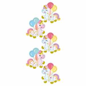 RÖSSLER Sticker Einhorn mit Ballons 5 Stück