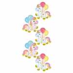 RÖSSLER Sticker Einhorn mit Ballons 5 Stück