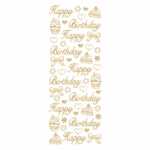 RÖSSLER Sticker Glitter Happy Birthday gold