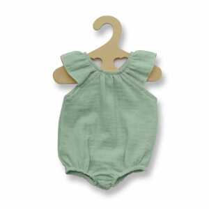Puppen-Body mit Rüschen mint 28-35cm aus 100% Bio-Baumwolle