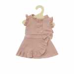 Puppen-Wickelrock mit Rüschen-Top rosé...