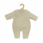 Puppen-Strickstrampler ecru 35-45cm aus 100% Bio-Baumwolle