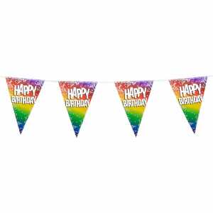 Boland Folienwimpelkette Happy Birthday 30x20cm 6m