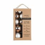 Weihnachtskugeln Frosty Silver silber 4cm 6cm 8cm 42 Teile
