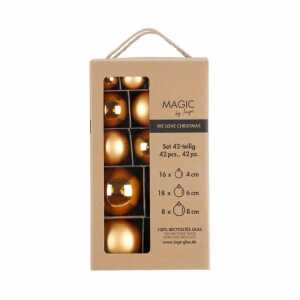 Weihnachtskugeln Inkagold 4cm 6cm 8cm 42 Teile