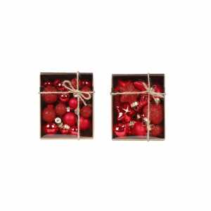 Weihnachtsbaumschmuck Merry Red rot 2fach sortiert