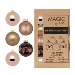 Weihnachtskugeln Elegant Lounge 6cm 30 Stück