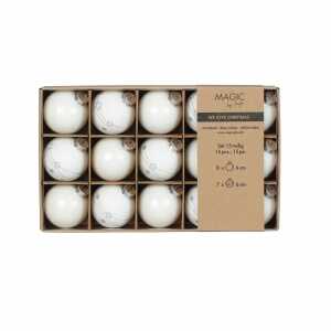 Weihnachtskugeln Just White weiß 15 Stück