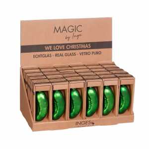 Weihnachtsbaumschmuck Weihnachtsgurke grün 10,5cm