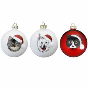 Weihnachtskugel Kugel rot 3fach sortiert